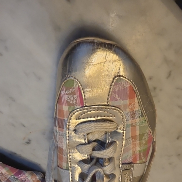 Coach Plaid Sneakers with Silver Accents - Picture 7 of 7
